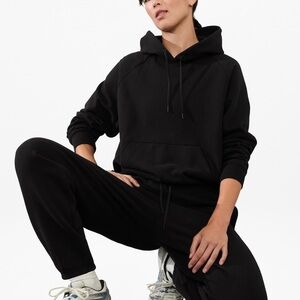 Athleta Size Small Black Forever Fleece Hoodie Sweatshirt! Original packaging!